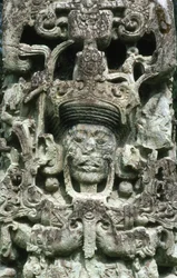 Stèle B, Copan, Période Classique Tardive, 731 AD
